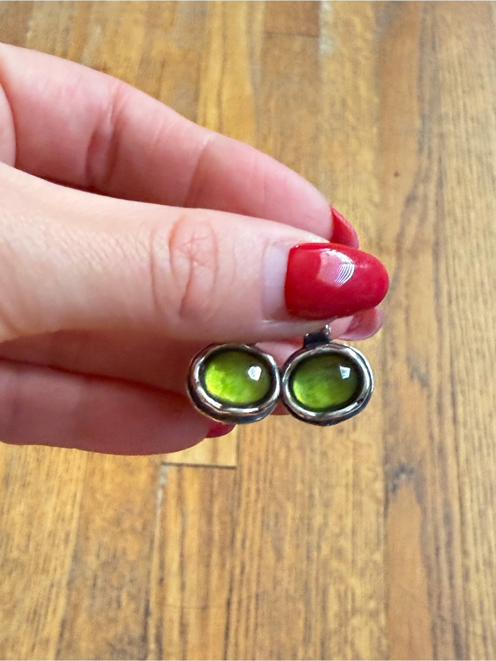 Silpada .925 Sterling Silver Peridot Dangle Earrings